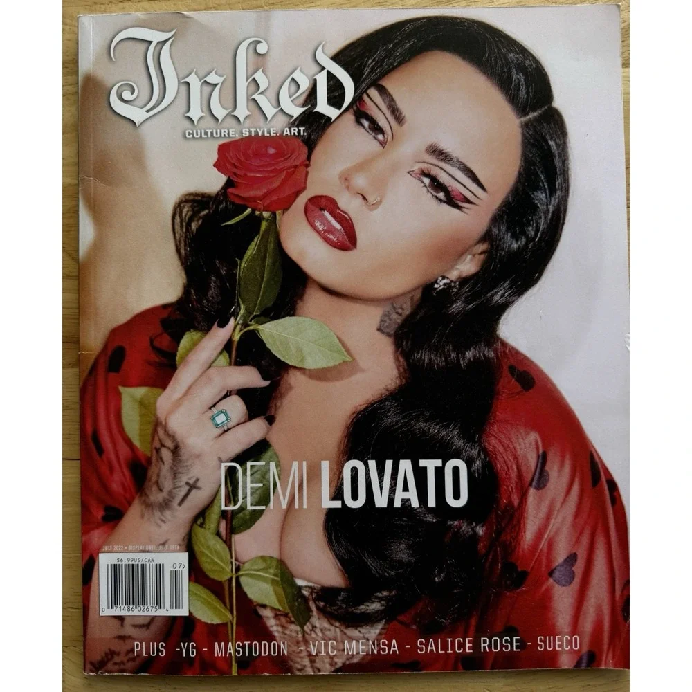 INKED MAGAZINE (Culture,‎ Style, Art) - Demi Lovato July 2022 Issue
